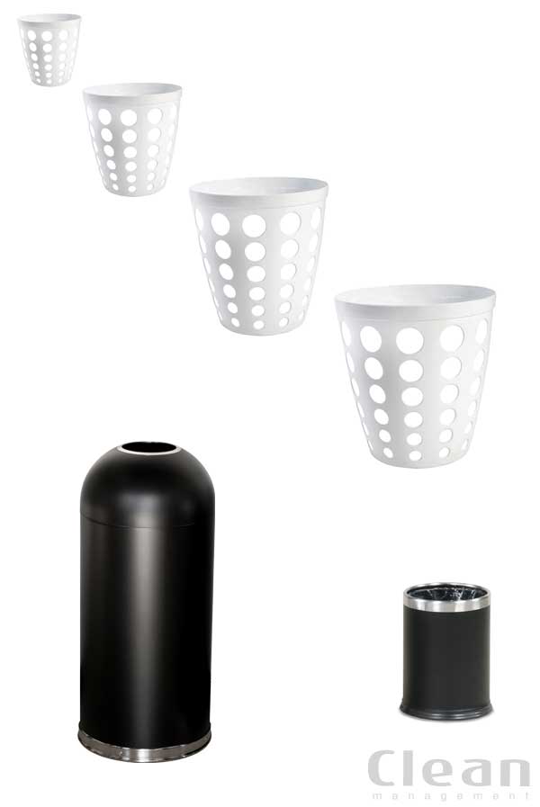 kontorspande, åben top og trådkurve