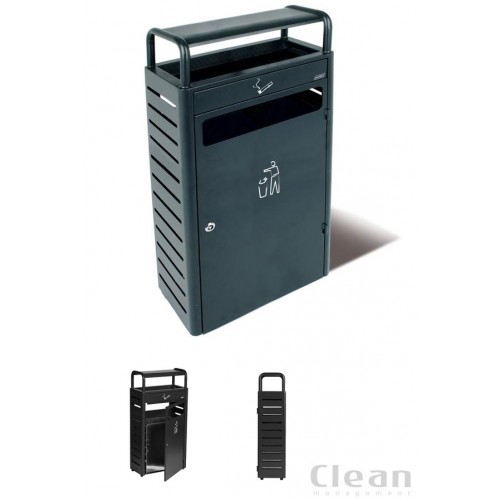 skifergrå kombi aske- og affaldsløsning robust