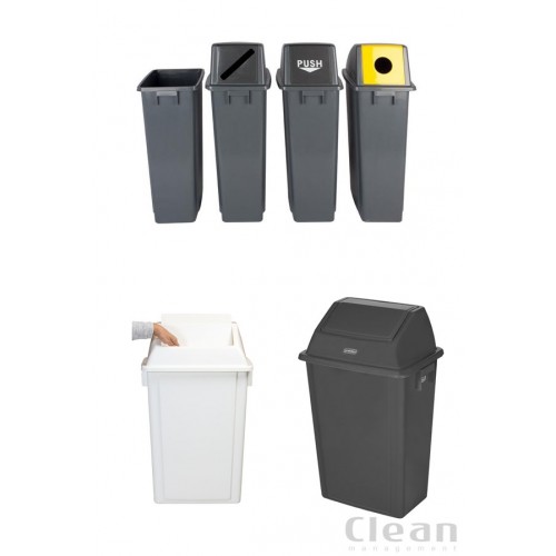 høje låg til plast affaldsspande 40,60 eller 80 liter