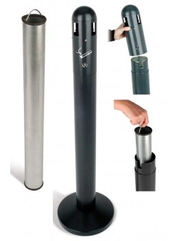 Tube askestander skiferfgraa