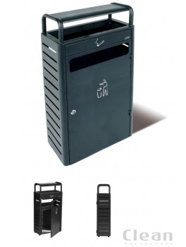 skifergrå kombi aske- og affaldsløsning robust